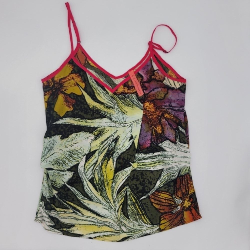 Eight Sixty Silk Tropical Floral Tank Top XS Summer Posh Fashion